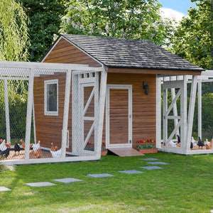 Chicken Coop Plans 30x15 Walk In Chicken Run for 50 Chickens