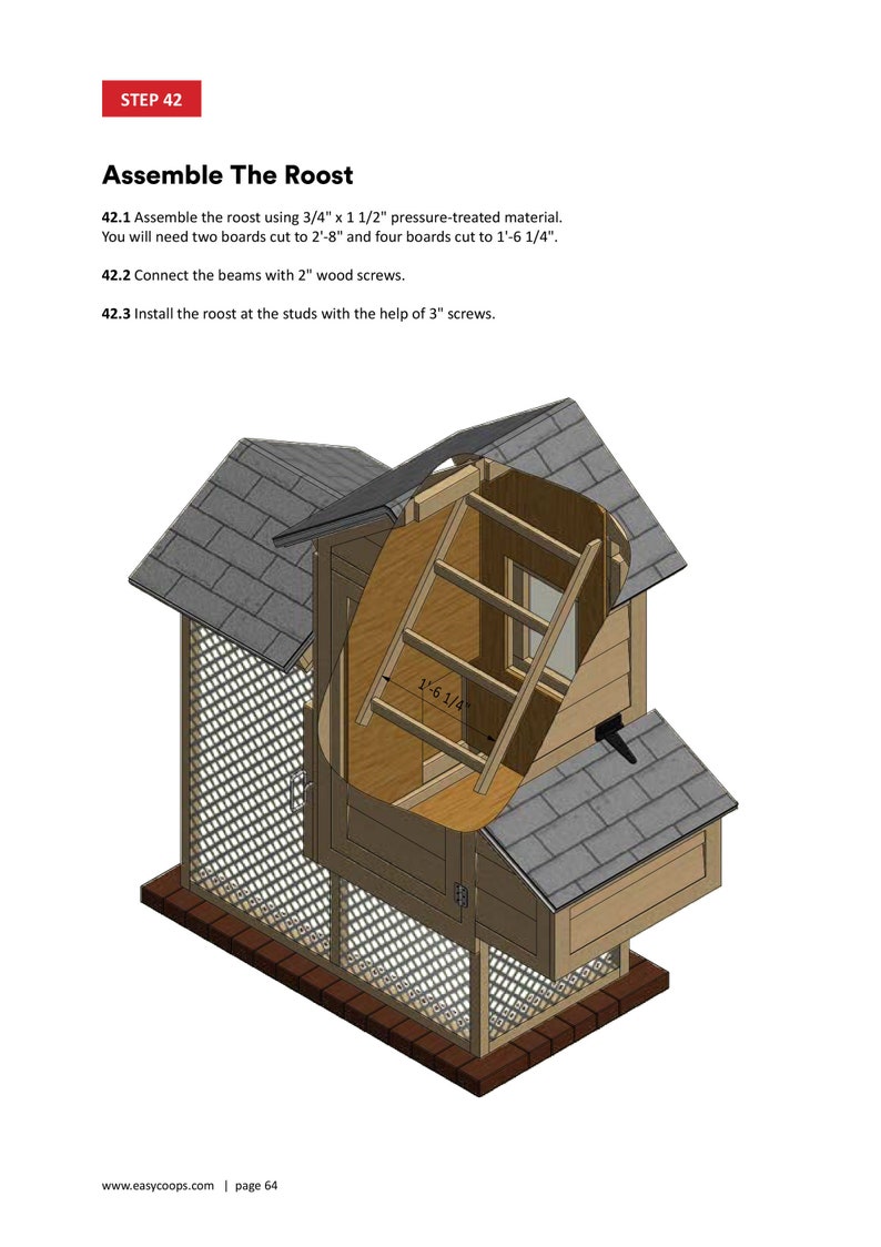 2x4 Chicken Coop Plans DIY Walk in Chicken Run for 6 Chickens Etsy