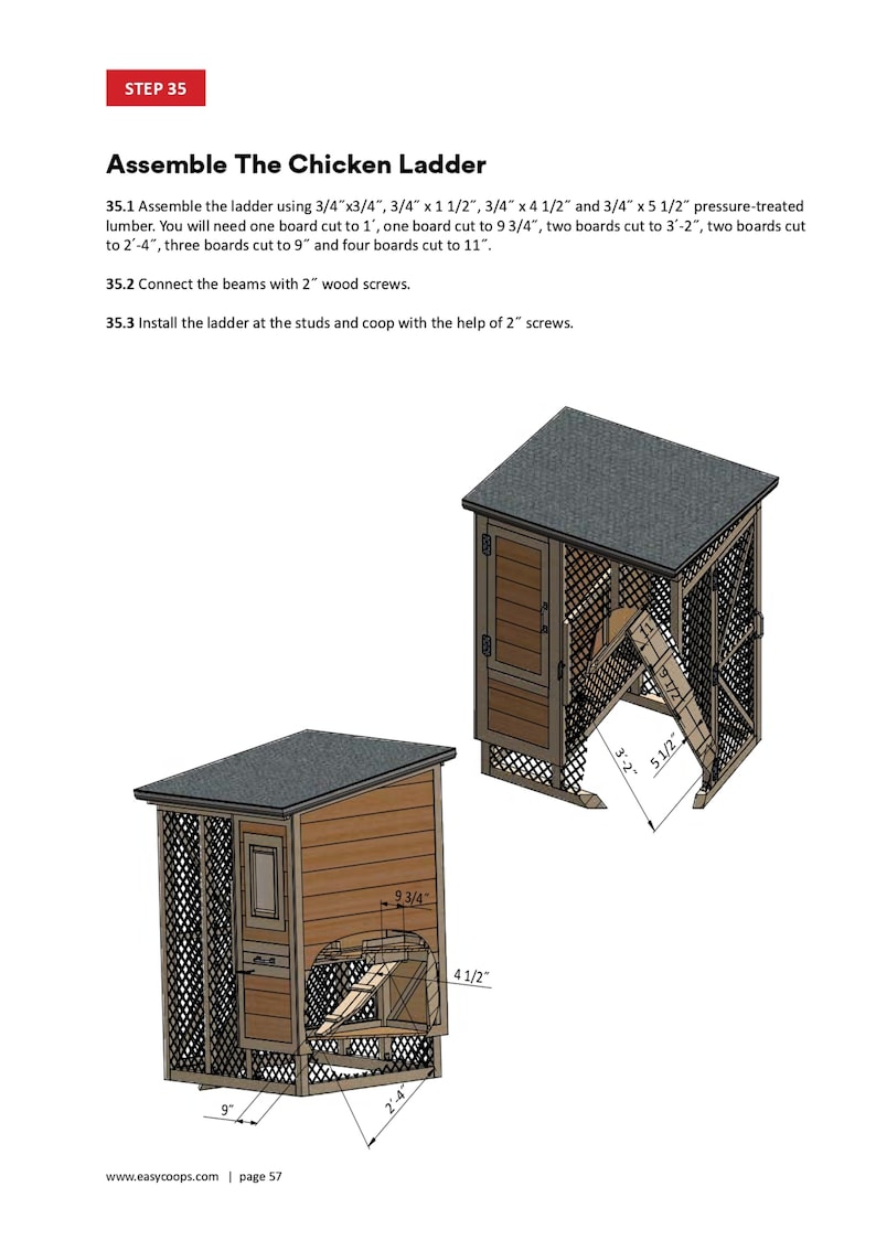 4x5 Chicken Coop Plans DIY Walk in Chicken Run for 8 Chickens Etsy