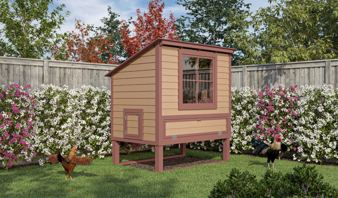 Chicken Coop Plans 4x6 Small Walk in Chicken Coop for up to 6 Chickens