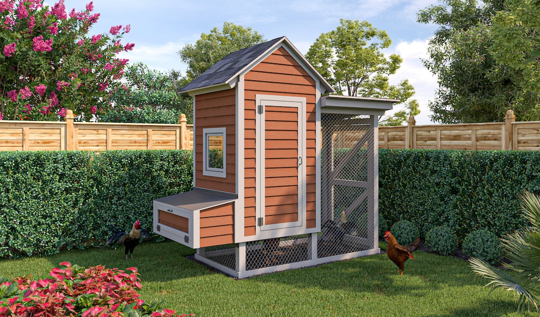 Chicken Coop Plans 4x8 Walk in Chicken Run for 10 Chickens - Etsy