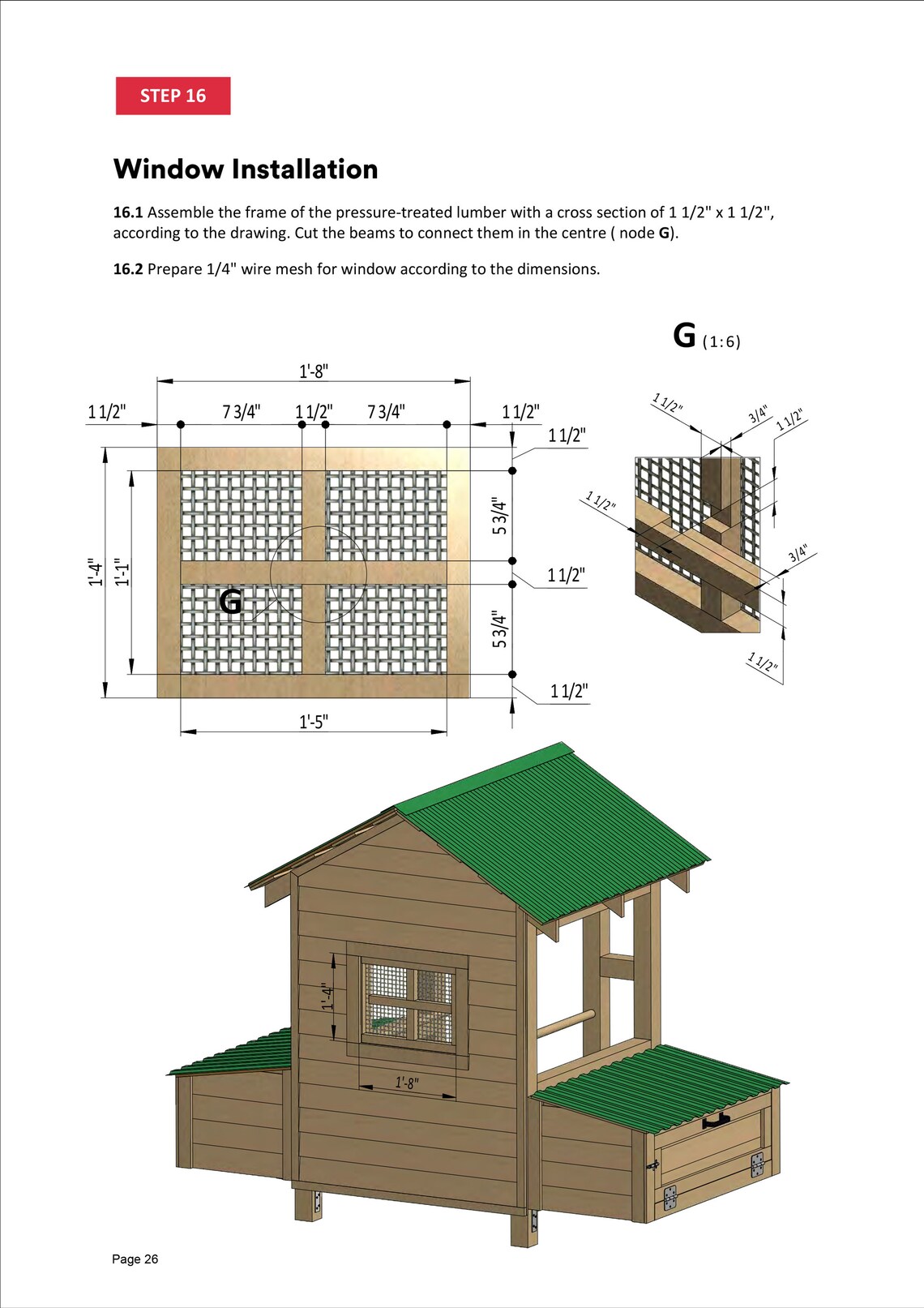 4x4 DIY Chicken Coop Plans 6 Chickens Etsy