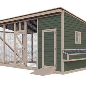Chicken Coop Plans 20x9 DIY Walk in Chicken Run for 12 Chickens - Etsy ...