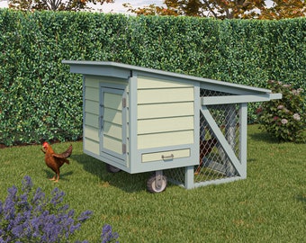 3x4 DIY Movable Chicken Tractor Plan for 4 Chickens