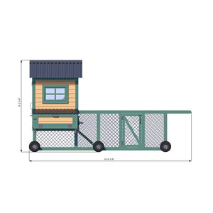8x15 medium chicken tractor right side dimensions