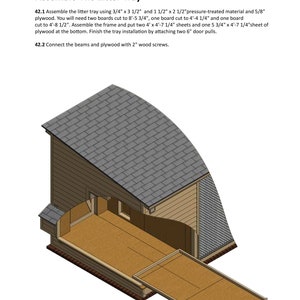 chicken coop litter tray assembly