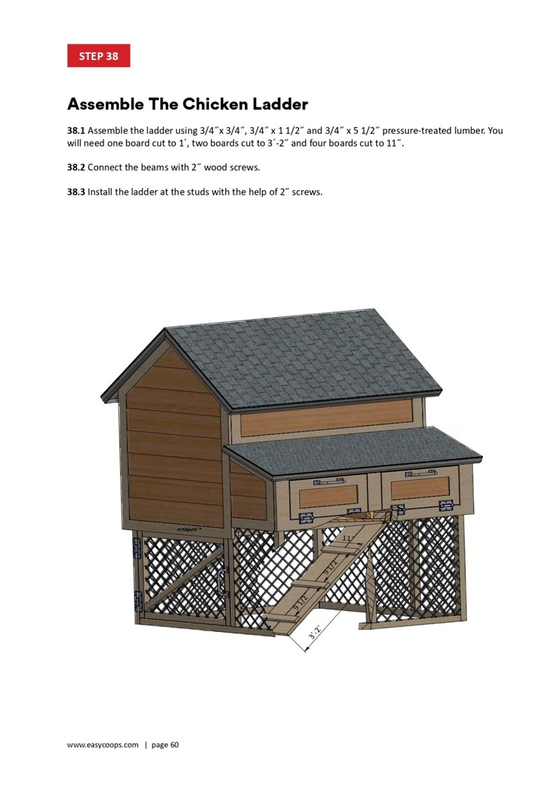 4x4 Chicken Coop Plans DIY Walk in Chicken Run for 6 Chickens Etsy
