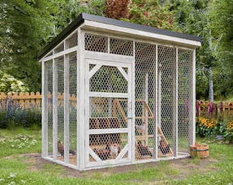 6x10 Chicken Run Plans, DIY Walk-In Run, Secure Backyard Poultry Enclosure PDF