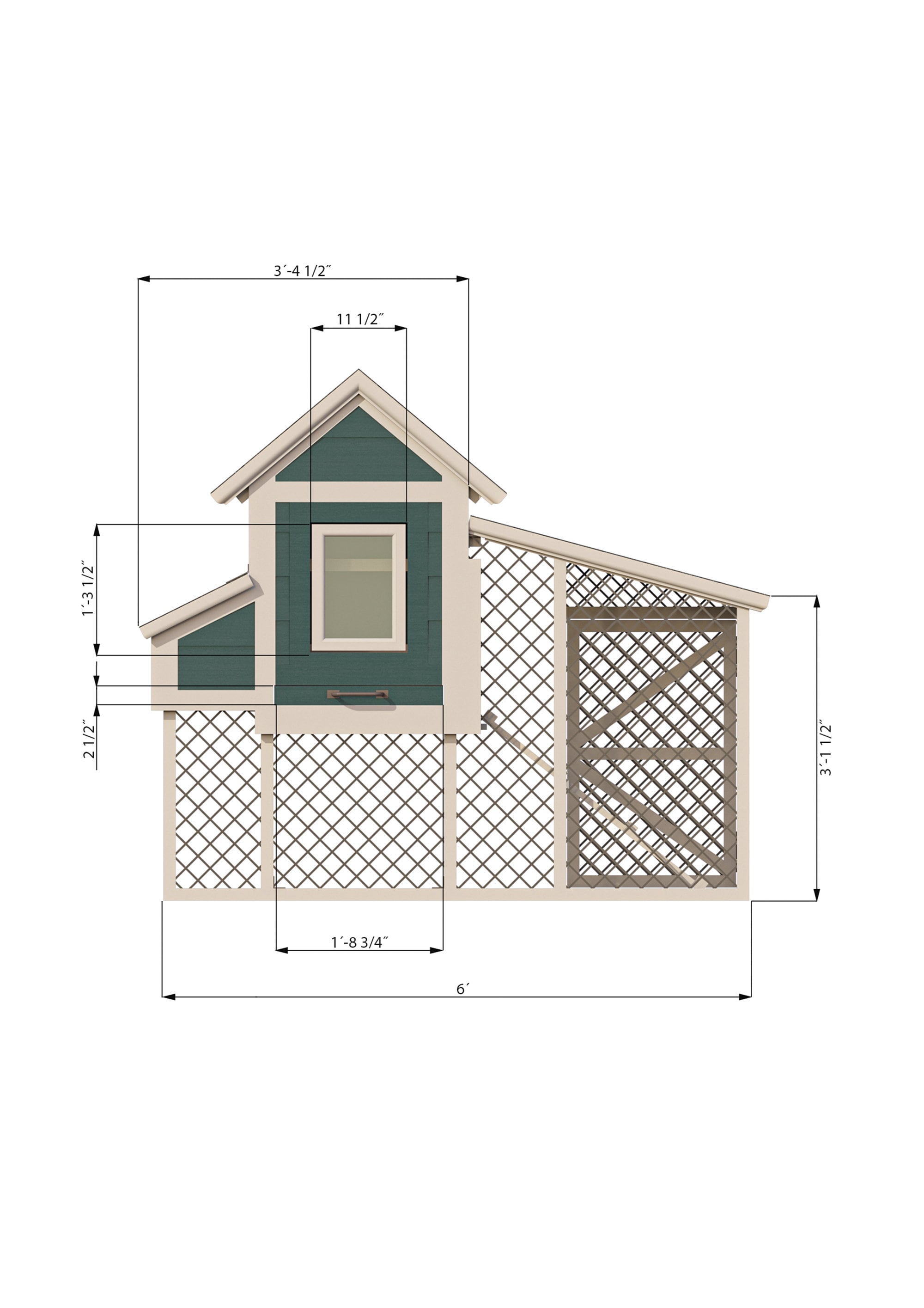 3x6 Chicken Coop Plans DIY Walk in Chicken Run for 6 Chickens Etsy