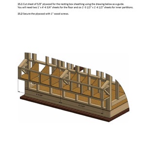nesting boxes assembly for a walk in chicken run