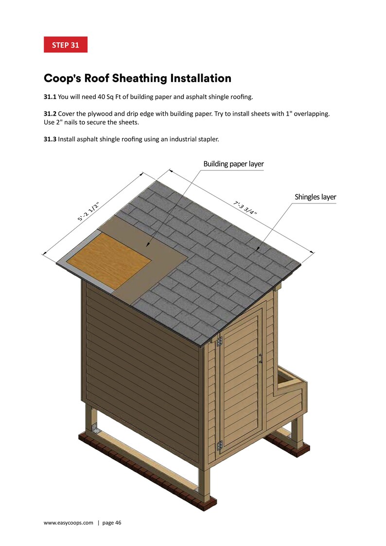 Chicken Coop Plans 5x6 Walk in Chicken Coop for 12 Chickens Etsy