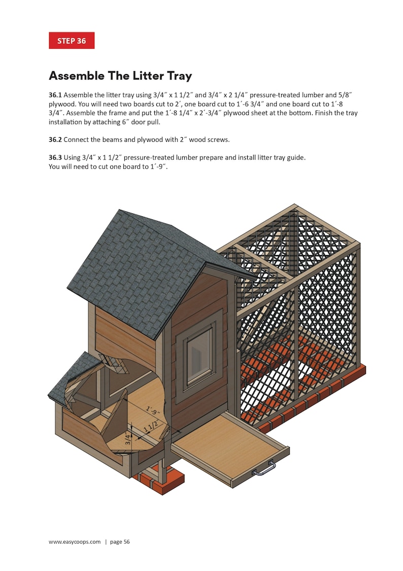 2x6 Chicken Coop Plans DIY Walk in Chicken Run for 6 Chickens Etsy