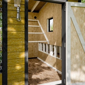 9x42 diy walk in chicken coop for 22 chickens interior idea