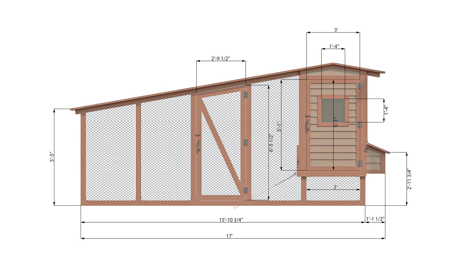 Walk-in Chicken Coop Plans With Run for 12 Chickens - Etsy