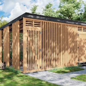 10x16 Chicken Coop Plans Modern DIY Walk In Chicken Run for 15 chickens