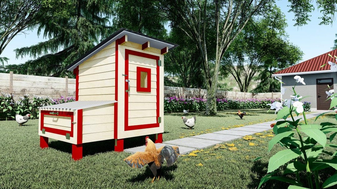 Chicken Coop Plans 3x4 DIY Walk in Chicken Coop for 6 Chickens Etsy