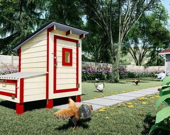 DIY Walk-In Chicken Coop Plans: 3x4 for 6 Chickens (PDF)