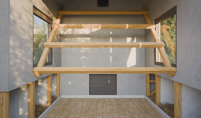 6x14 chicken tractor interior