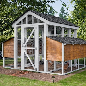Chicken Coop Plans 10x12 DIY Walk In Chicken Run for 12 chickens Imperial And Metric Versions