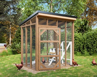 6x8 Chicken Run Plans: DIY Enclosed Walk-In Poultry Run (PDF)