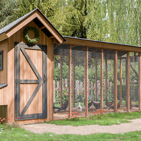8x20 DIY Chicken Coop and Run Plans – Rustic Walk-In Hen House with Covered Run
