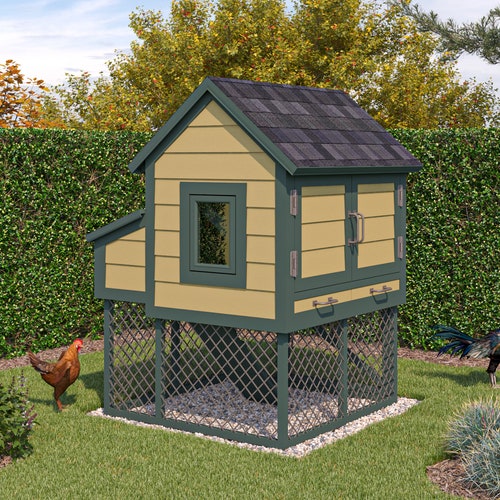 13x5 Ft Large Chicken Coop Plans for 58 Chickens Walk in Etsy