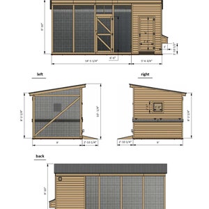 Chicken Coop Plans 20x9 DIY Walk in Chicken Run for 12 Chickens - Etsy
