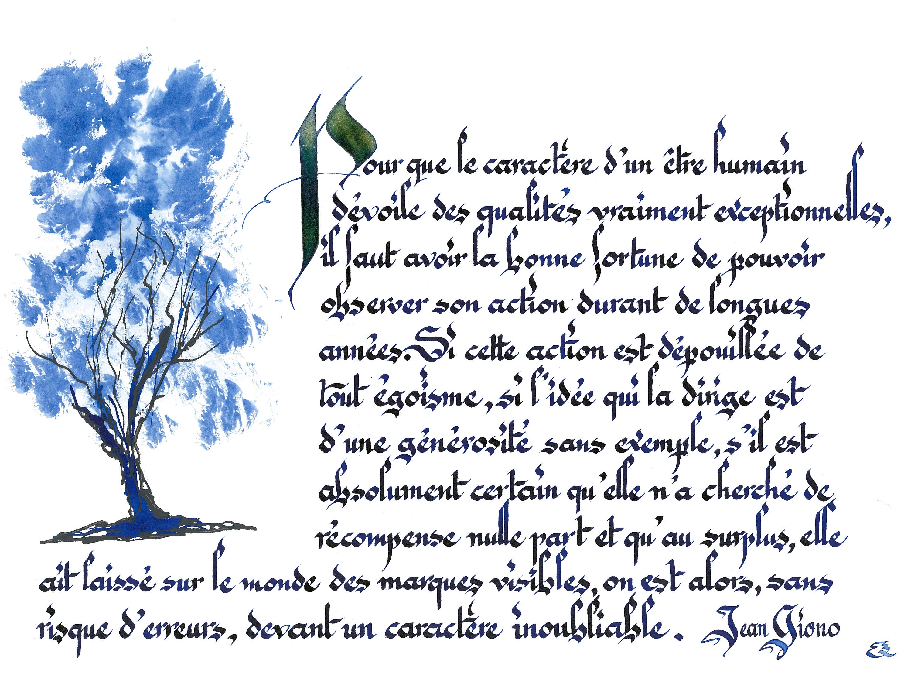 Printed Text By Jean Giono Etsy