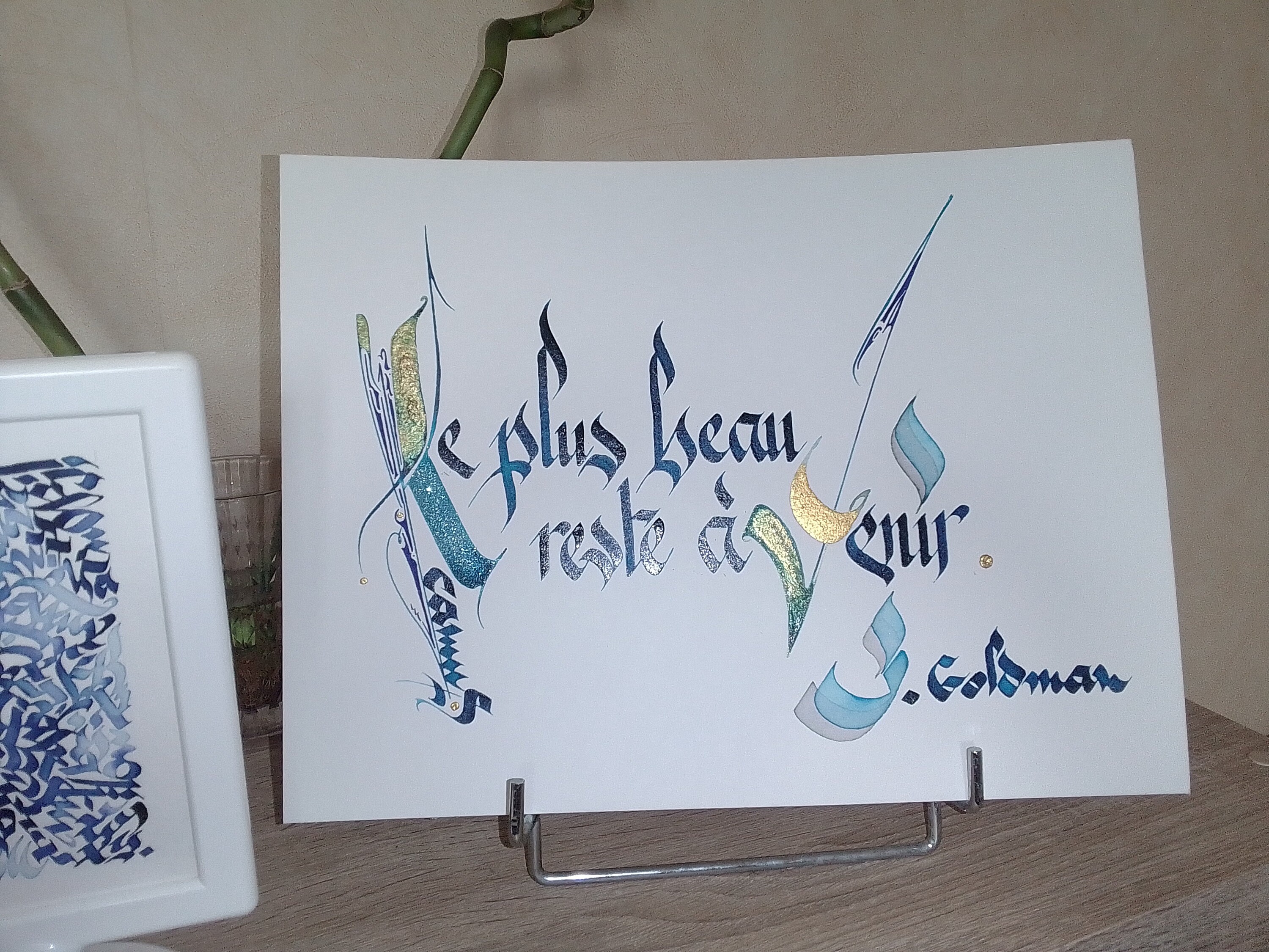 Calligraphie Originale d'une Citation