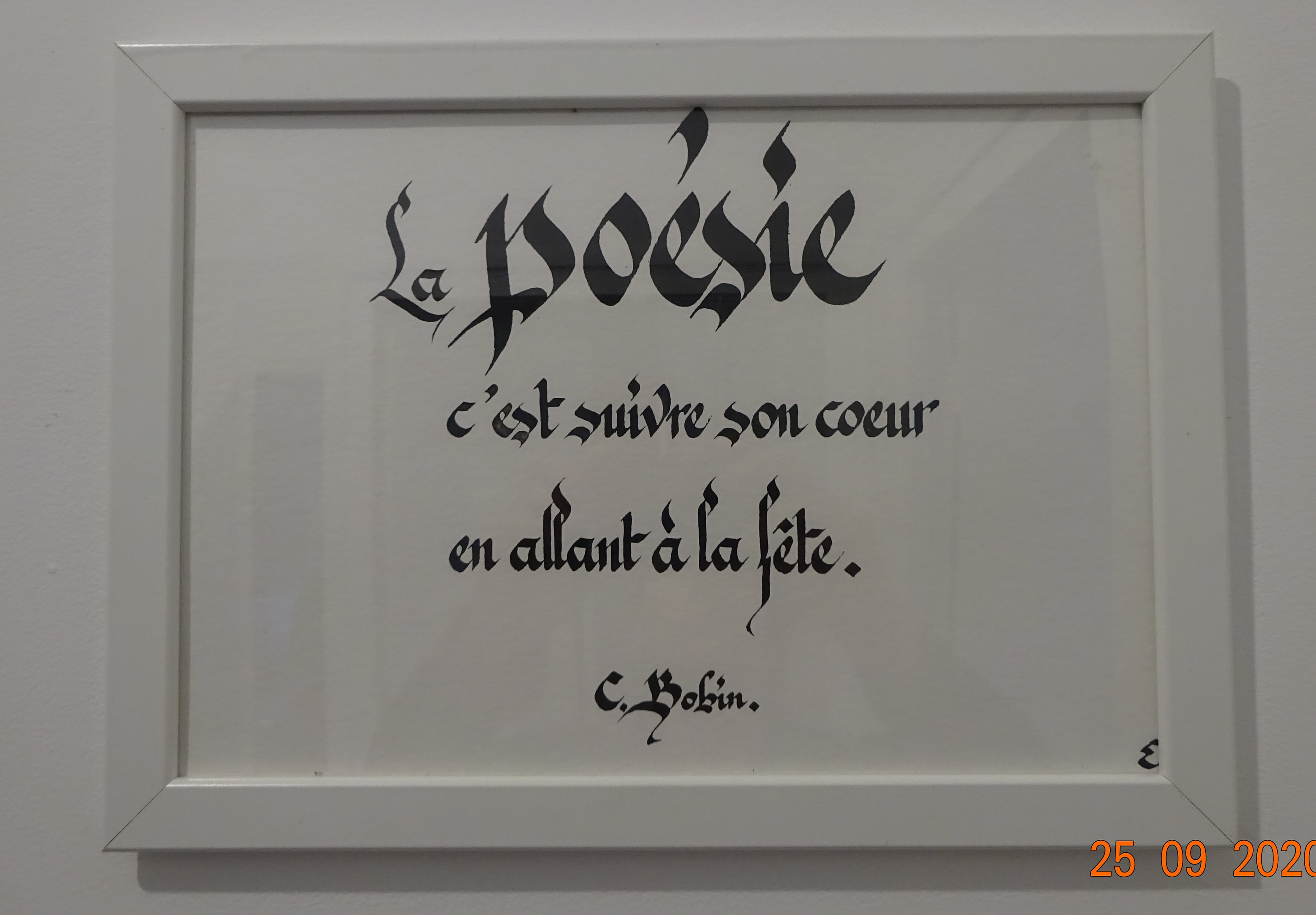 Citation Calligraphie Originale Format A4