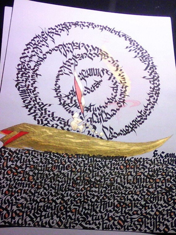 Calligraphie Originale de L'alphabet