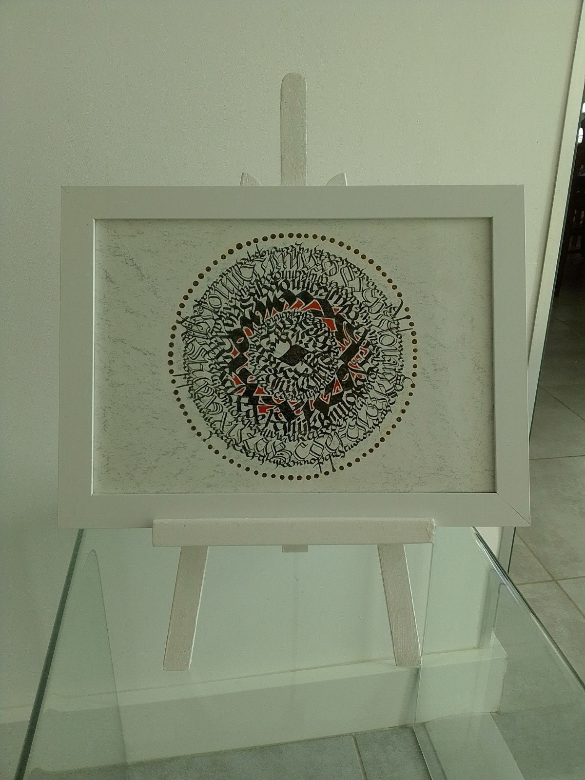 Calligraphie Format 20x30cm Encadrée