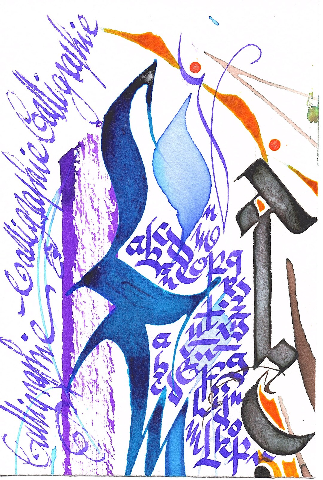 Original Calligraphy of the Alphabet and Arabic Gestures on - Etsy