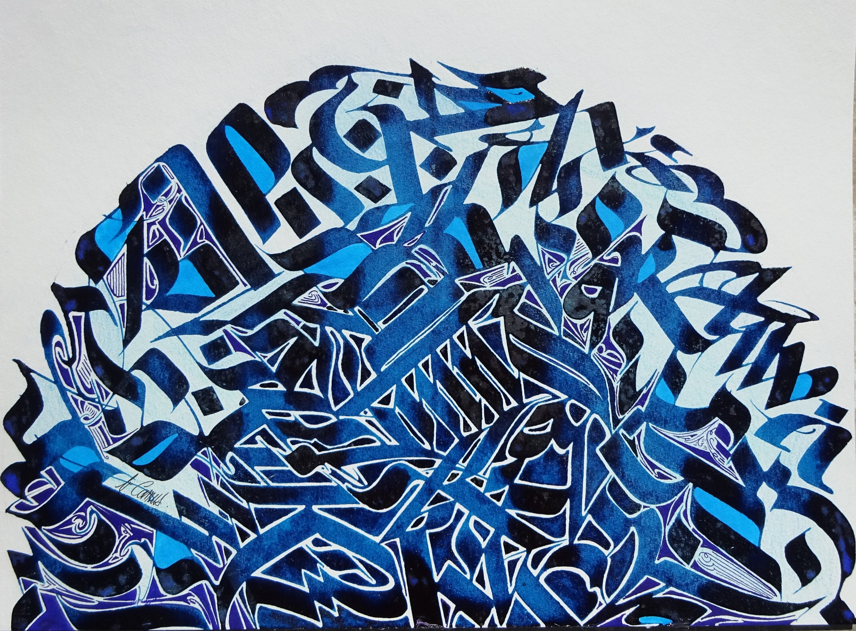 Calligraphie Originale de L'alphabet