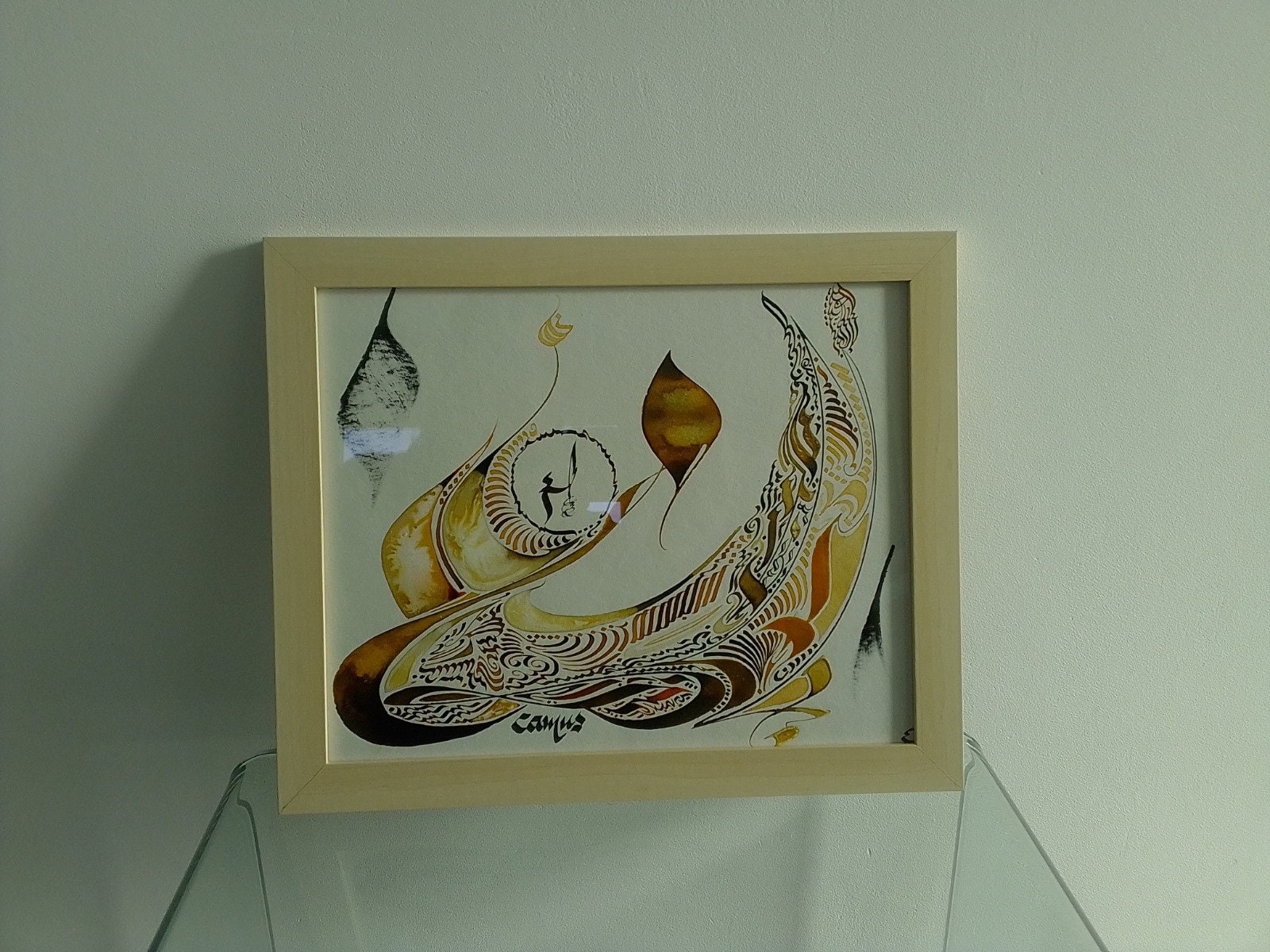 Calligraphie Format 24x30cm Encadrée