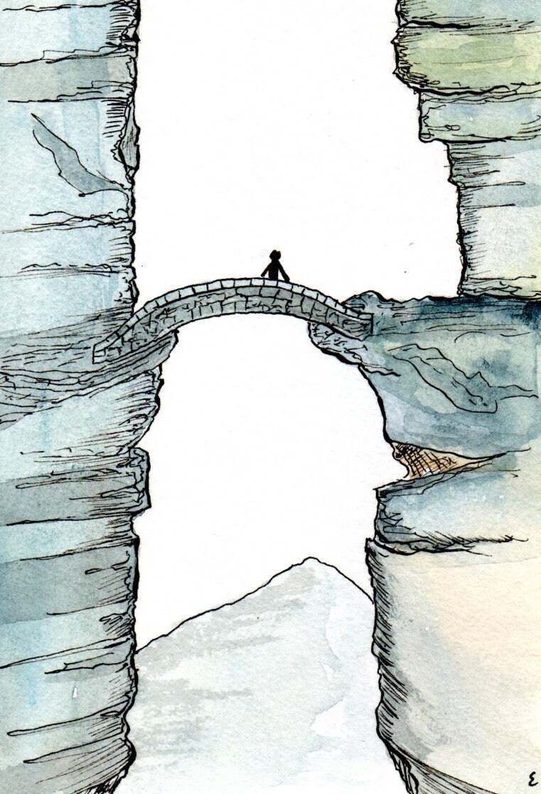 Aquarelle Véritable sur Carte Postale