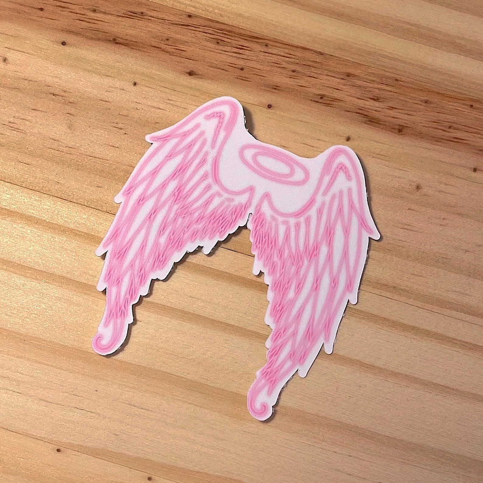 Neon Angel Wings Sticker hand drawn tik tok trendy Etsy