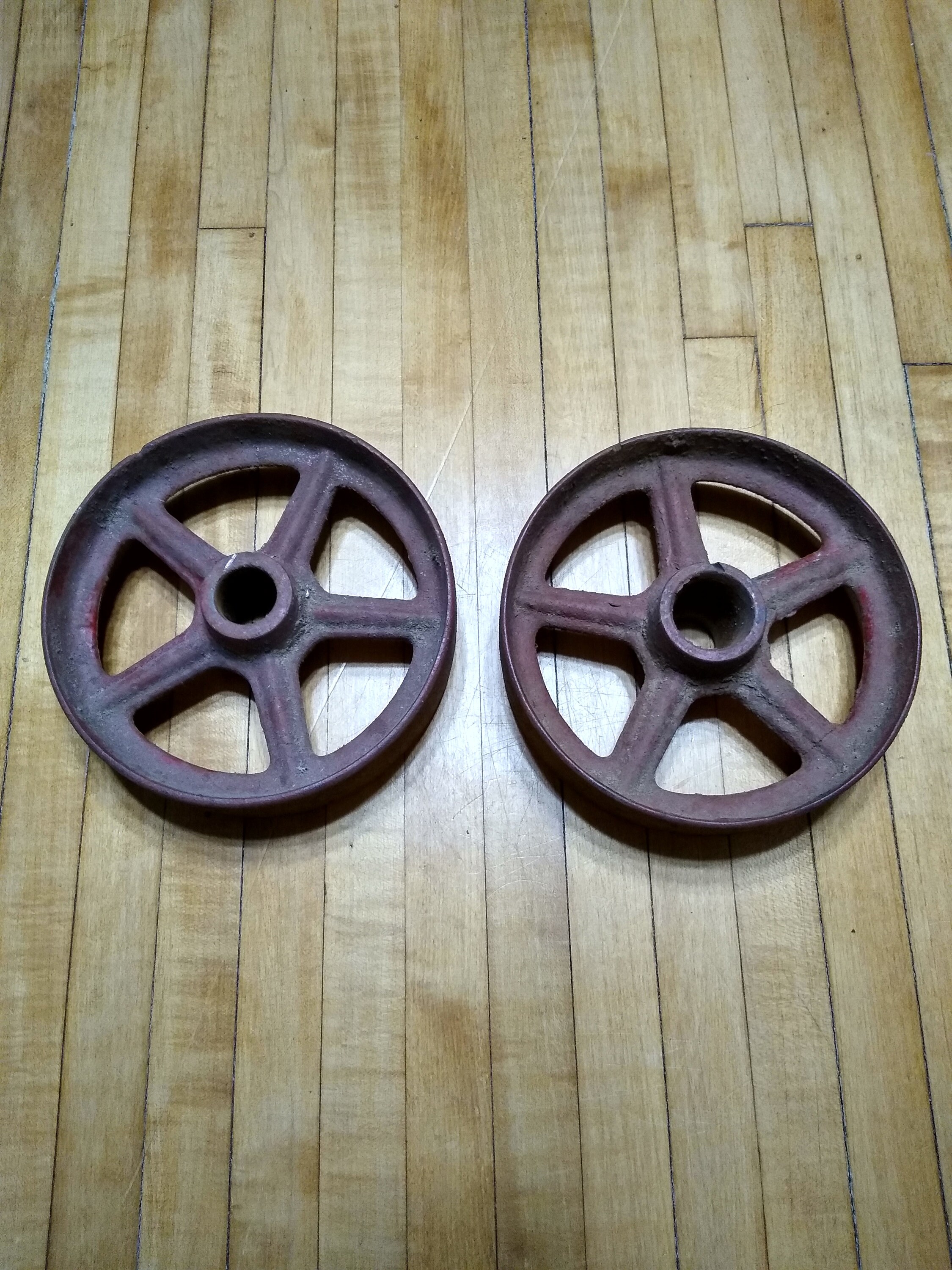 7 Vintage Cast Iron Flywheels Etsy