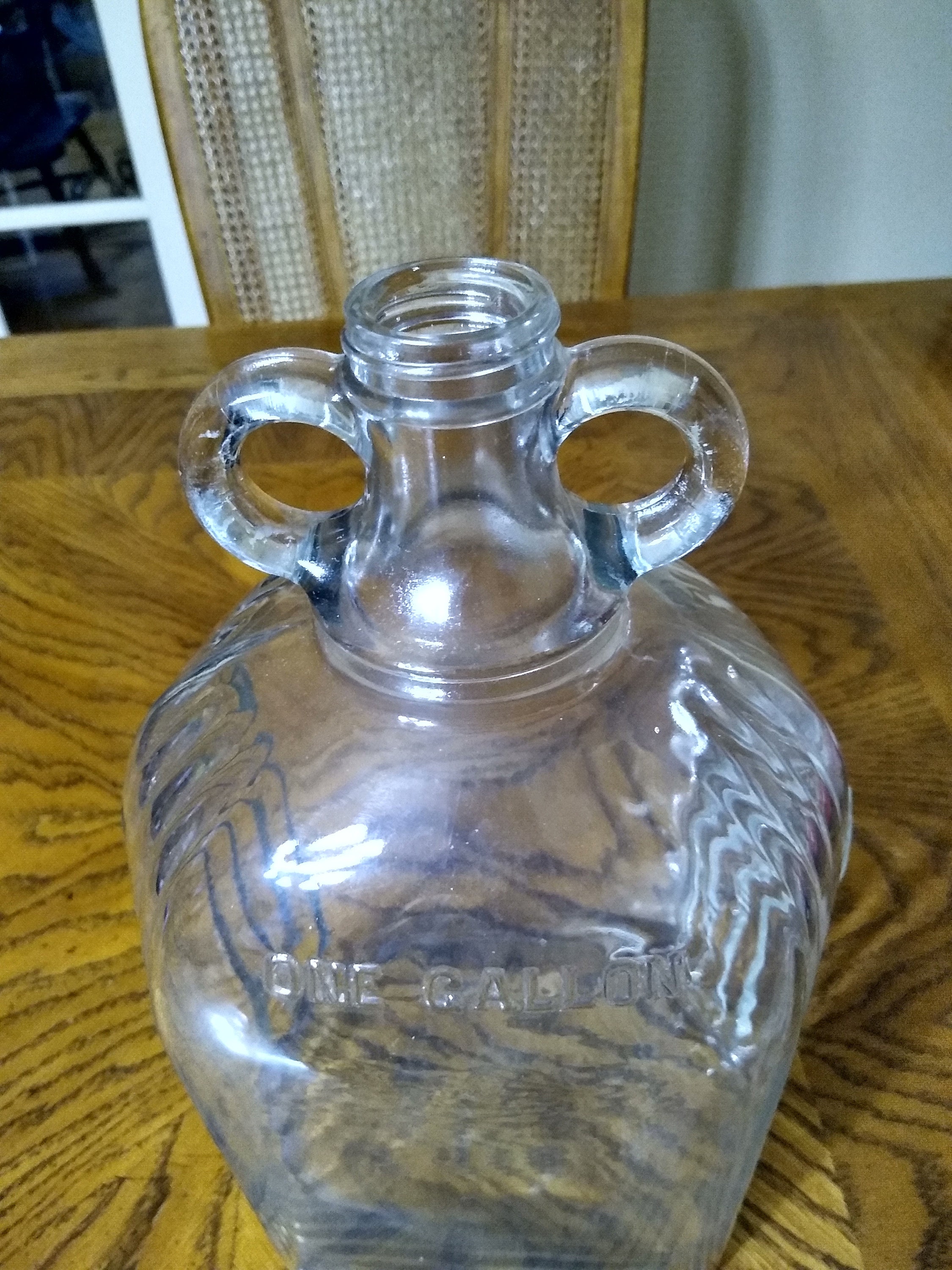 Columnar Art Deco Glass Gallon Jug Etsy