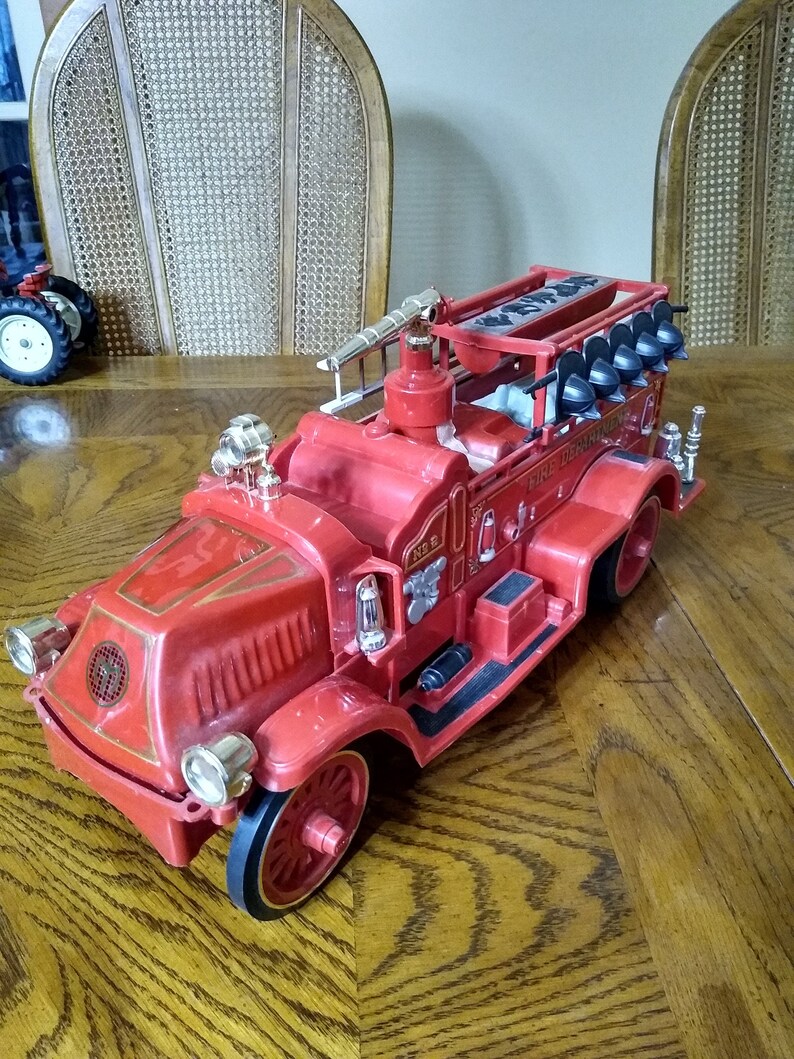 Jim Beam Fire Truck Decanter Etsy