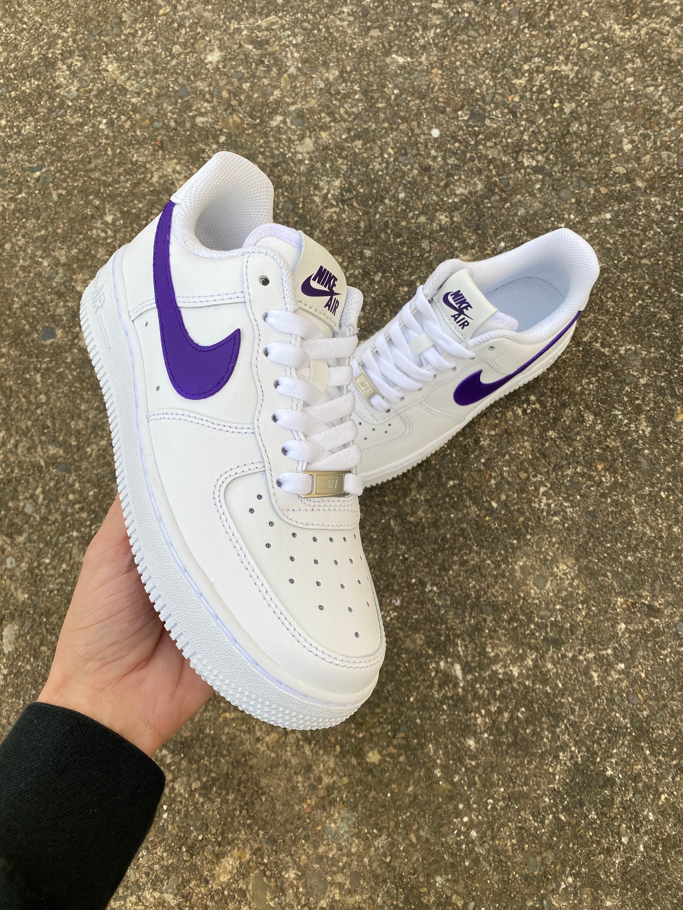 Purple Swoosh Nike Air Force 1 Custom Custom Tongue Labels - Etsy