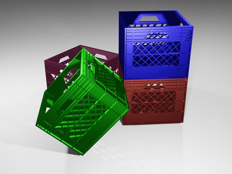 Mini Milk Crates 3D Printer STL Files 3D Model Printable File Etsy