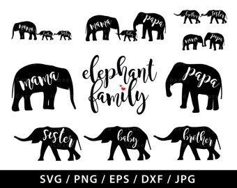 Free Free 296 Cricut Elephant Family Svg SVG PNG EPS DXF File