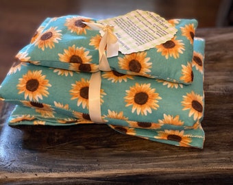 Gift set heat pillows with lavender 2 piece set includes large and eye pillow