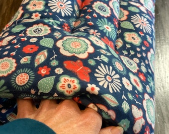 Hand heat muff open on both sides with or without lavender microwaveable organic  heating pad pillow
