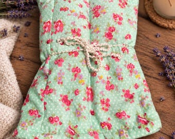 Hand heat muff open on both sides with or without lavender microwaveable organic  heating pad pillow