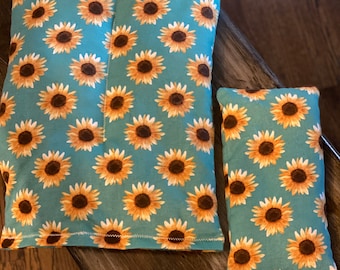 Gift set Lavender Heating pad pillow microwave essential oil for pain migraines menopause sleep yoga PMS  get well retirement