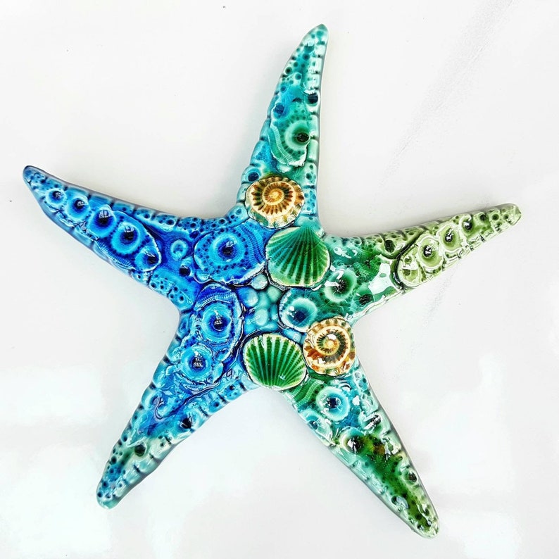 Handmade Quirky Starfish Wall Hanging Decor. Unique Ceramic Uk Etsy