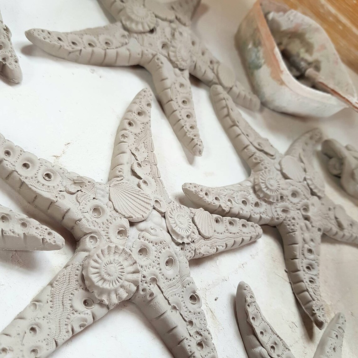 Handmade quirky starfish wall hanging decor. Unique ceramic uk Etsy