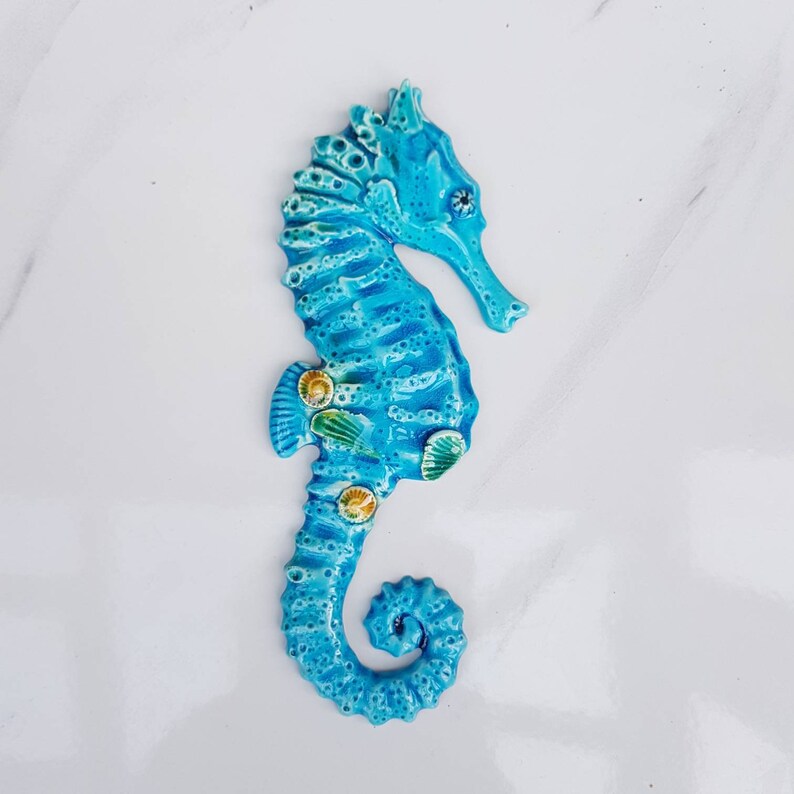 Handmade Seahorse Ceramic Pottery Art Wall Hanging. Coastal Etsy UK
